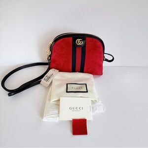 NWT Gucci Ophidia Red Suede Crossbody Bag BRB Web